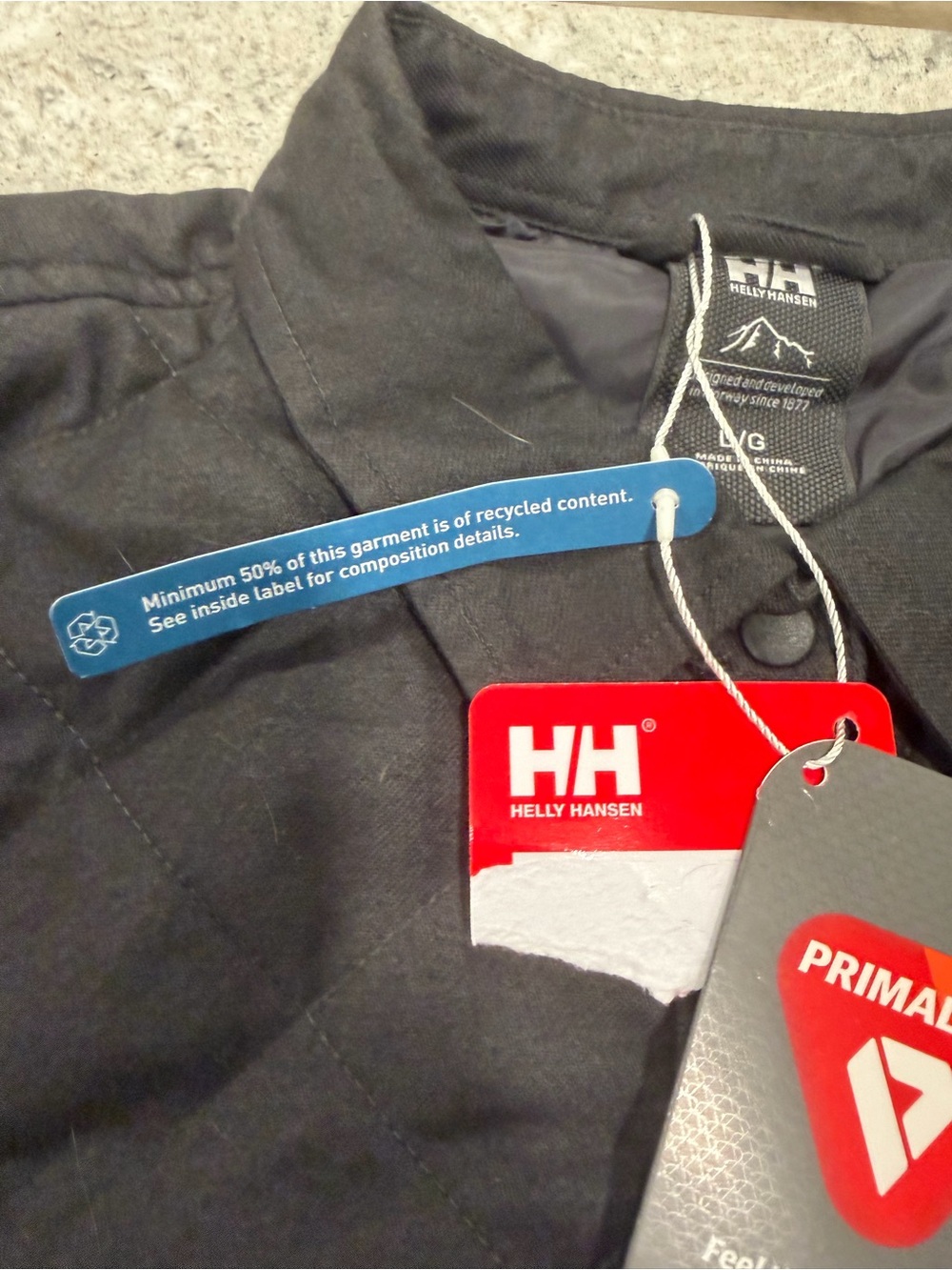 Helly Hansen Isjford Primaloft Insulated Shacket Black Quilted Snap-Front Jacket - Picture 4 of 16